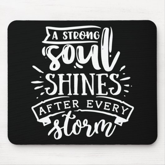 Ein kräftiges Soul glänzt nach - weiß Mousepad (Vorne)