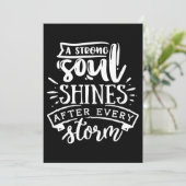 Ein kräftiges Soul glänzt nach - weiß Save The Date (Stehend Vorderseite)