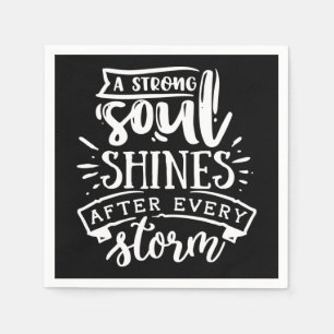 Ein kräftiges Soul glänzt nach - weiß Serviette