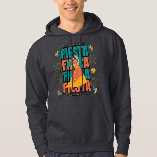 Ein kraftvolles Design mit den Worten Fiesta Hoodie (Vorderseite)