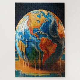 Ein kraftvolles Porträt einer schmelzenden Erde Puzzle