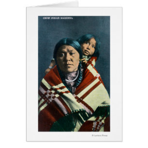 Ein Krähen-Inder Madonna und Kind