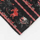 Ein Krampus WeihnachtsParty Fleecedecke (Ecke)