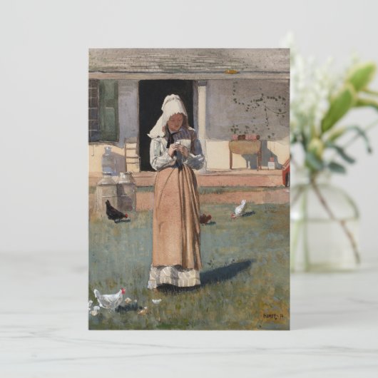 Ein krankes Huhn | Winslow Homer (Stehend Vorderseite)