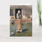 Ein krankes Huhn | Winslow Homer Karte (Vorderseite)