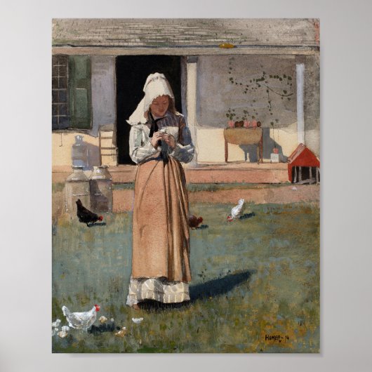 Ein krankes Huhn | Winslow Homer Poster (Vorne)