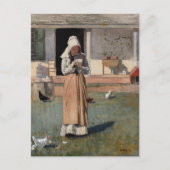 Ein krankes Huhn | Winslow Homer Postkarte (Vorderseite)