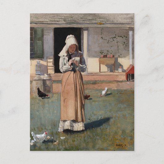 Ein krankes Huhn | Winslow Homer Postkarte (Vorderseite)