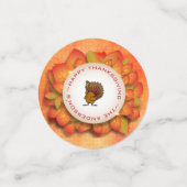 Ein Kranz im Herbst verlässt und die Türkei Konfetti (Klein Vorderseite)