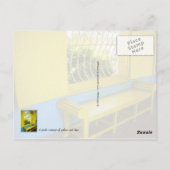 Ein krasser Kontrast von Gelb und Blau Postkarte (Rückseite)