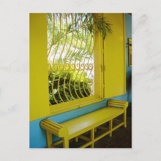 Ein krasser Kontrast von Gelb und Blau Postkarte (Vorderseite)