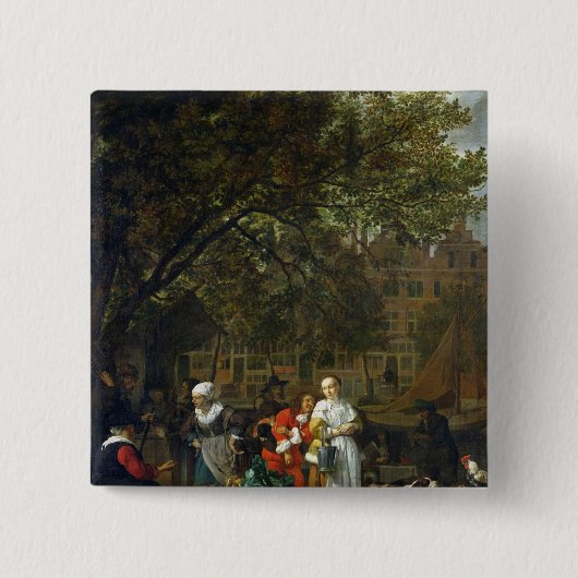Ein Kraut-Markt in Amsterdam Button (Vorderseite)