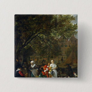 Ein Kraut-Markt in Amsterdam Button