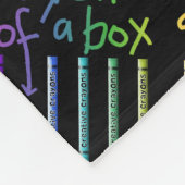 EIN KRAYON KURZ EINER KASTE FLEECEDECKE (Ecke)