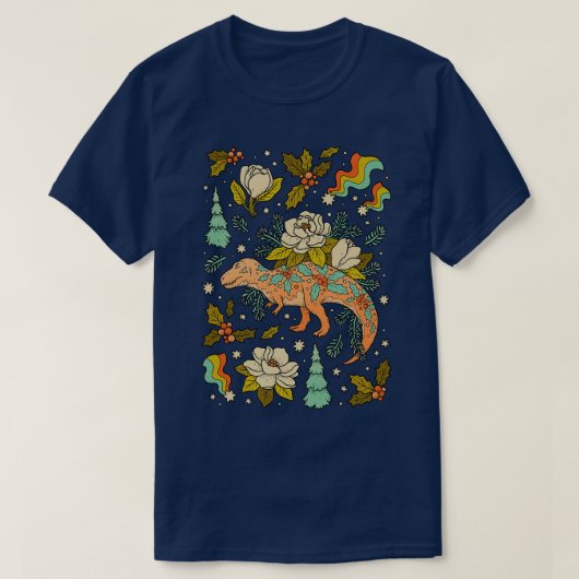 Ein krebserregendes Weihnachten Tyrannosaurus Holi T-Shirt (Design vorne)