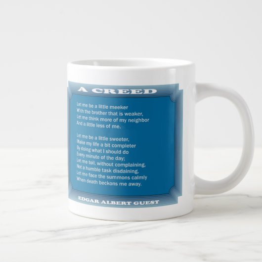 Ein Kredo durch Edgar-Gast Jumbo-Tasse (Rechts)