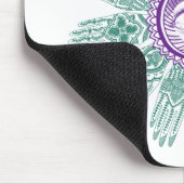 Ein Kreis der Hände und des Auges Mousepad (Ecke)