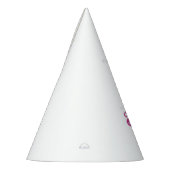 Ein kreisförmiges Logo mit einem Symbol für das He Partyhütchen (Links)