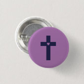 Ein Kreuz mit Herz Button (Vorne & Hinten)