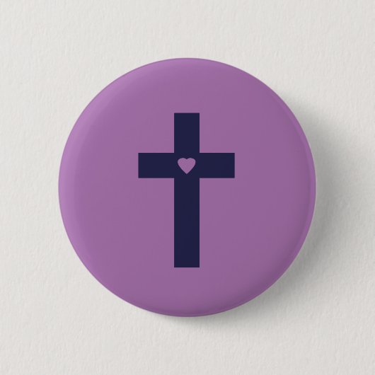 Ein Kreuz mit Herz Button (Vorderseite)