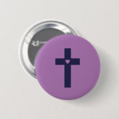 Ein Kreuz mit Herz Button (Vorne & Hinten)