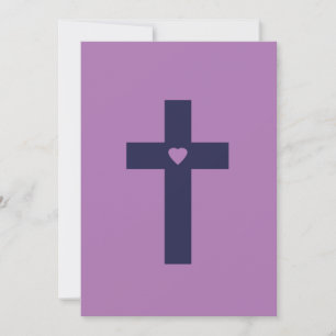 Ein Kreuz mit Herz Feiertagskarte