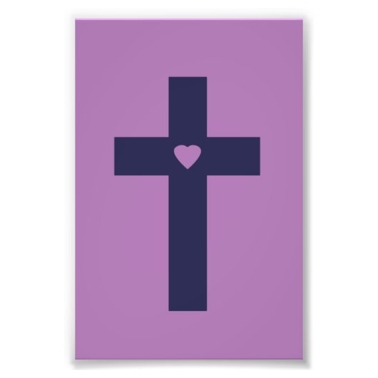 Ein Kreuz mit Herz Fotodruck (Vorne)
