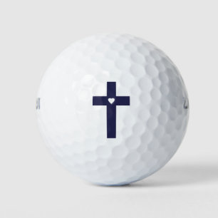 Ein Kreuz mit Herz Golfball