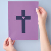 Ein Kreuz mit Herz Heilige Liebeskunst Flyer (Hand)