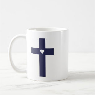 Ein Kreuz mit Herz Heilige Liebeskunst Kaffeetasse