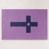 Ein Kreuz mit Herz Heilige Liebeskunst Puzzle (Horizontal)