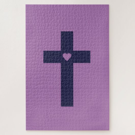 Ein Kreuz mit Herz Heilige Liebeskunst Puzzle (Vertikal)