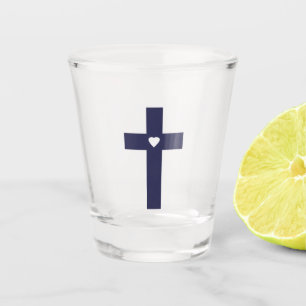 Ein Kreuz mit Herz Heilige Liebeskunst Schnapsglas