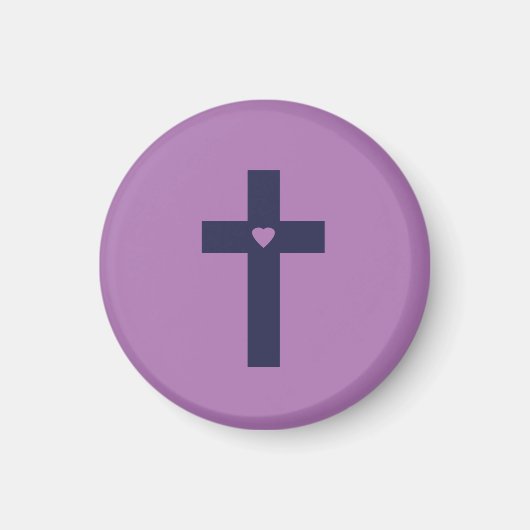 Ein Kreuz mit Herz Magnet (Vorne)