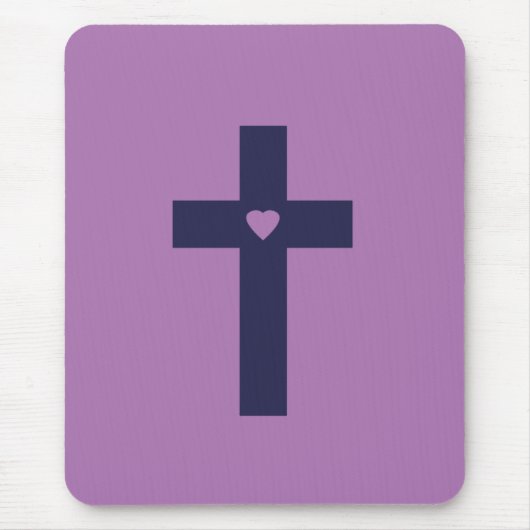 Ein Kreuz mit Herz Mousepad (Vorne)