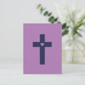 Ein Kreuz mit Herz Postkarte (Stehend Vorderseite)