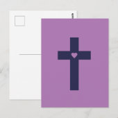 Ein Kreuz mit Herz Postkarte (Vorne/Hinten)