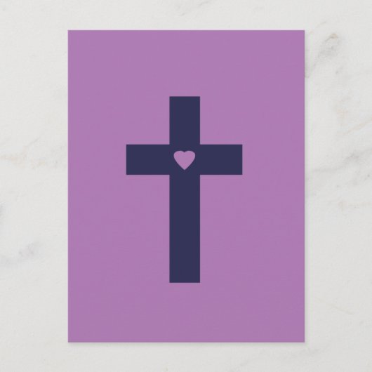 Ein Kreuz mit Herz Postkarte (Vorderseite)
