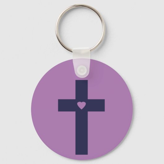 Ein Kreuz mit Herz Schlüsselanhänger (Vorderseite)