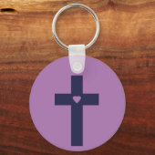 Ein Kreuz mit Herz Schlüsselanhänger (Vorderseite)