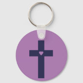 Ein Kreuz mit Herz Schlüsselanhänger (Rückseite)
