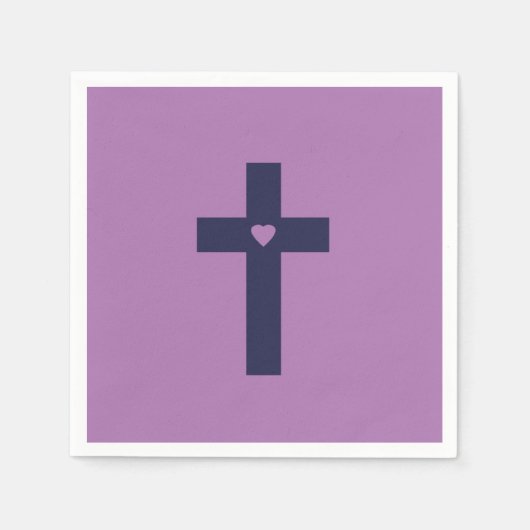 Ein Kreuz mit Herz Serviette (Vorderseite)