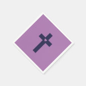 Ein Kreuz mit Herz Serviette (Ecke)