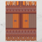 ein Kreuzstich in orange und braun (Rückseite)