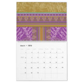 ein Kreuzstich mit lila und gelber Ba Kalender (Mär 2026)