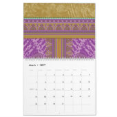ein Kreuzstich mit lila und gelber Ba Kalender (Mär 2027)