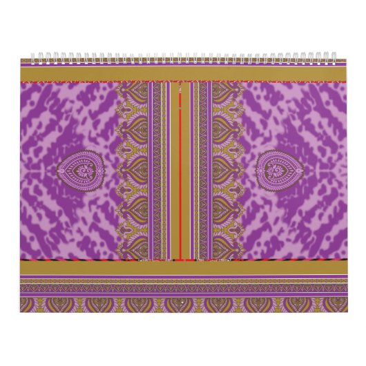 ein Kreuzstich mit lila und gelber Ba Kalender (Titelbild)