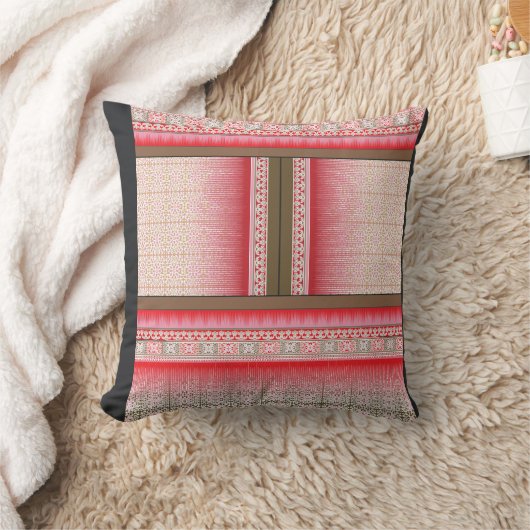 ein Kreuzstich mit rotem Hintergrund Kissen (Decke)