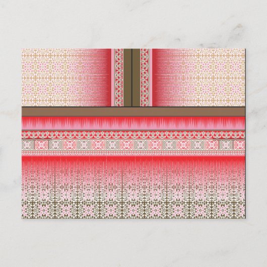 ein Kreuzstich mit rotem Hintergrund Postkarte (Vorderseite)