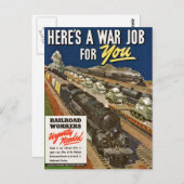 Ein Kriegsjob für dich Postcard. Postkarte (Vorne/Hinten)